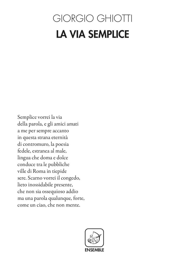 La via semplice di Giorgio Ghiotti
